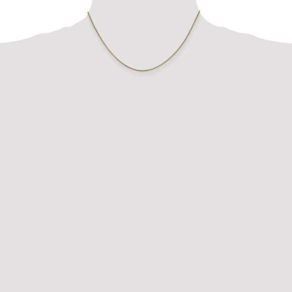 1mm 14K Yellow Gold Solid Box Chain Necklace, 16 Inch - Picture 2 of 7